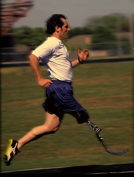 one legged runner